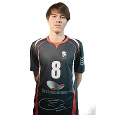 Игровая футболка "Белогорье" №8 С. Тетюхин (Серая)