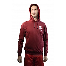 Толстовка с капюшоном бордовая